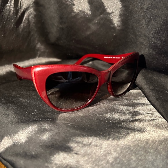 Red Kate Spade Cateye Sunglasses - Picture 3 of 6
